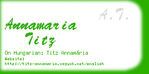 annamaria titz business card