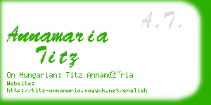 annamaria titz business card